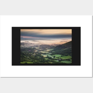 Glyn Tarell from Craig Cerrig-gleisiad, Brecon Beacons National Park, Wales Posters and Art